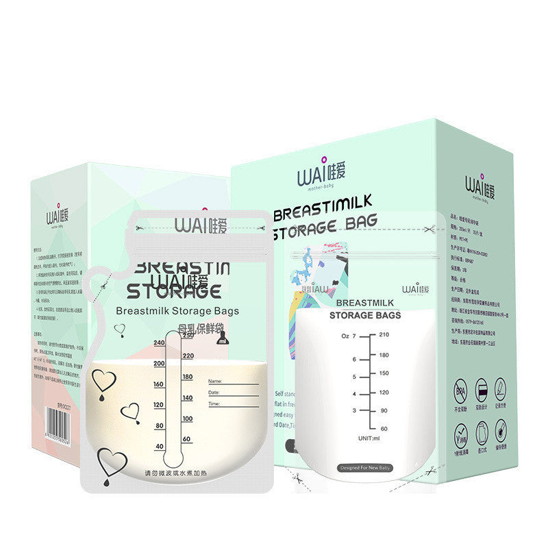 Breast Milk Storage Bags | Leak-Proof, BPA-Free Breastfeeding Milk Freezer Bags for Maternity Moms - 30 pack