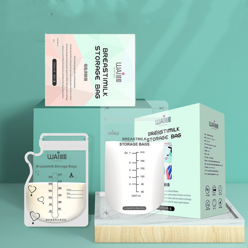 Breast Milk Storage Bags | Leak-Proof, BPA-Free Breastfeeding Milk Freezer Bags for Maternity Moms - 30 pack