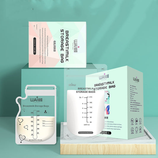 Breast Milk Storage Bags | Leak-Proof, BPA-Free Breastfeeding Milk Freezer Bags for Maternity Moms - 30 pack