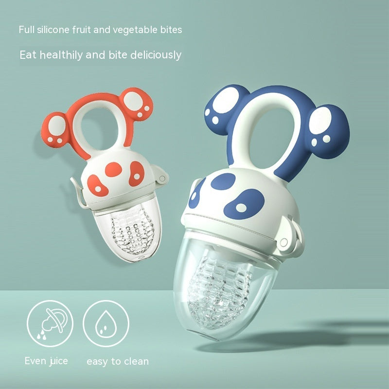 Baby Teether & Fruit Feeder | Silicone Pacifier Teething Toy with Hand Guard for Infants & Toddlers