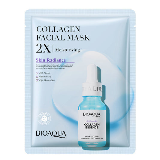 Collagen Face Mask | Moisturizing & Firming Sheet Mask with Hyaluronic Acid for Glowing Skin