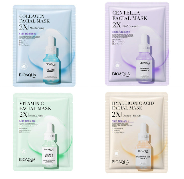 Collagen Face Mask | Moisturizing & Firming Sheet Mask with Hyaluronic Acid for Glowing Skin