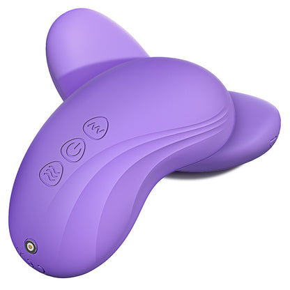 Purple electronic device with buttons on a white background