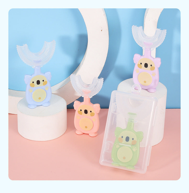 Baby Toothbrush | U-Shaped Silicone Toothbrush for Kids & Toddlers – Gentle Oral Care