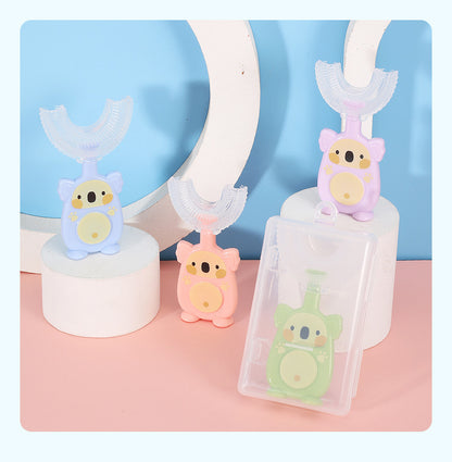 Baby Toothbrush | U-Shaped Silicone Toothbrush for Kids & Toddlers – Gentle Oral Care